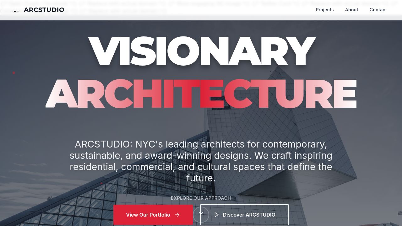Minimalist Architecture Studio Website